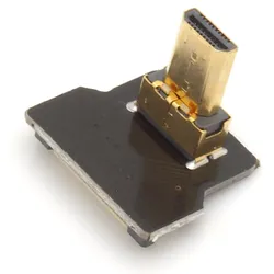 Adapter für DIY HDMI Kabel - Anschluss: Micro Typ D Stecker - Ausführung: nach unten gewinkelt