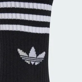adidas 3-Streifen Crew Socken 6er Pack Schwarz M