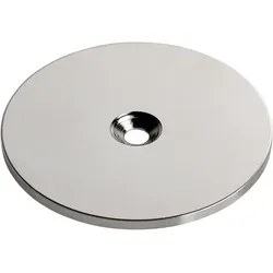 5 Metallscheibe mit Bohrung und Senkung 62 mm, Stahl, silber