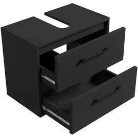 Badplaats Waschbeckenunterschrank Florence 60 x 50 cm Schwarz Matt