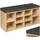 Tectake Schuhschrank 103,5 x 48 x 30 cm mit Sitzbank / braun