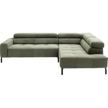 Home Affaire Ecksofa HOME AFFAIRE "Claya, L-Form, incl. Kopfteilverstellung, Breite 276 cm", grün (oliv), B:276cm H:71cm T:219cm, 95% Polyester, 5% Nylon, Sofas, Ecksofa, wahlweise elektrischer Sitzvorzug
