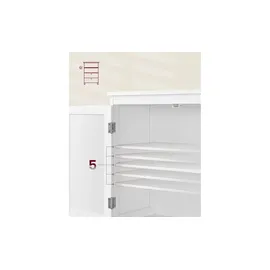 VASAGLE Badschrank weiß 60,0 x 30,0 x 110,0 cm
