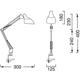 osram homelighting Office Line Desk Pear Clip Schwarz