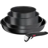 Tefal Ingenio L7629102, Rund, Allzweckpfanne, Schwarz, Titan, Aluminium, Thermo-Punkt - Schwarz