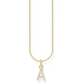 Thomas Sabo Buchstabe A Kette mit Anhänger Gold