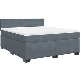 vidaXL Boxspringbett 180 x 200 cm Dunkelgrau