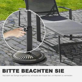 avestar Schirmständer Aluminium 15 kg Schwarz