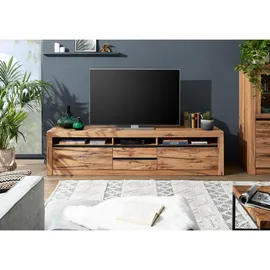 Massivmoebel24 Montreux TV-Lowboard 220x50x55 cm Natur/Massivholz