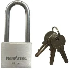 Primaster Vorhängeschloss Aluminium 89 mm mit hohem Bügel