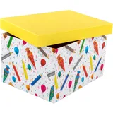 IDENA Geschenkbox 31 x 24 x 18 cm 1-tlg. gelb