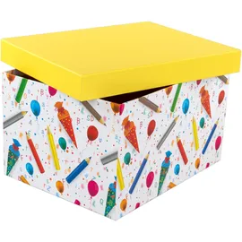 IDENA Geschenkbox 31 x 24 x 18 cm 1-tlg. gelb