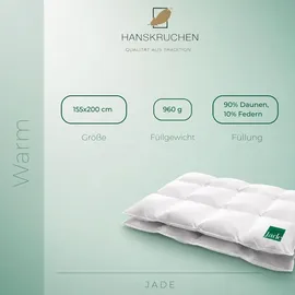 HANSKRUCHEN Hanskruchen, Jade 960 g, Daune, 155 x 200 cm