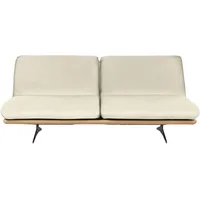 Dieter Knoll Schlafsofa Palermo, Natur, Holz, Leder, Echtleder, Eiche, massiv, Uni, 2-Sitzer, 204x92x90 cm, Stoffauswahl, Schlafen auf Sitzhöhe, Rücken echt, Wohnzimmer, Sofas & Couches, Wohnlandschaften, Ledersofas