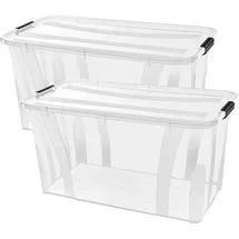 Siena Garden Aufbewahrungsbox Anzio 51 x 23 x 38,5 cm 2-tlg. transparent