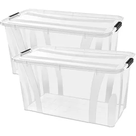 Siena Garden Aufbewahrungsbox Anzio 51 x 23 x 38,5 cm 2-tlg. transparent