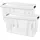Siena Garden Aufbewahrungsbox Anzio 51 x 23 x 38,5 cm 2-tlg. transparent