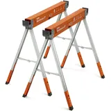 Bora Arbeitsbock XT PM-3360T, Höhenverstellbarer Sägebock, Klappbock mit verstellbaren Beinen, 2 Arbeitsböcke