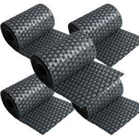 nyvi Sichtschutzstreifen 255 x 19 cm Anthrazit Polyrattan 5 St.