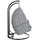 Home Deluxe Hängesessel Cadeira 2-Sitzer Hellgrau