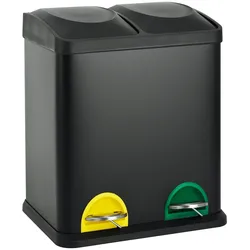 SVITA TC2X15 Mülleimer 30 Liter 2x15 Liter Schwarz