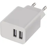 EMOS USB-Ladegerät SMART 3,1 A Ladeadapter, USB-Netzteil mit 2 USB-Ports für Handy, Smartphone, Tablet, Kamera, Smartwatch usw, ohne Kabel