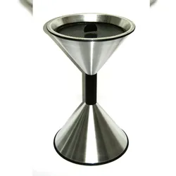 Stand Aschenbecher Edelstahl SZ 70x40cm SZAGATO Made in Germany Aschenbecher für draußen mit Deckel Standaschenbecher Stand Aschenbecher outdoor