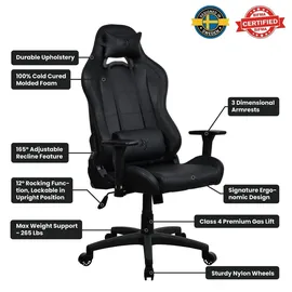 Arozzi Torretta Gaming-Stuhl Schwarz