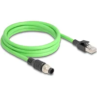 DeLock M12 Kabel A-kodiert 8 Pin Stecker zu RJ45