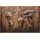 Harms Import Garden Pleasure Wandbild 3D Weltkarte braun, Metall
