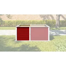 Weka Hochbeet 69 x 69 x 71 cm Dunkelrot