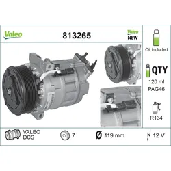 VALEO 813265 Kompressor, Klimaanlage VALEO ORIGINS NEW OE TECHNOLOGIE