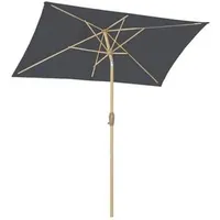 Sekey Sonnenschirm Rechteckig 210 x 140cm grau, neigbar