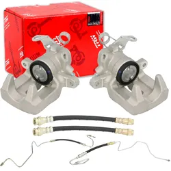 2x Trw Bremssattel Hinterachse+4x Bremsschlauch Passend Für Citroen C4 I: Bremsschlauch Citroën: 4806a1 Citroën: E168137 Peugeot: 4806a1 Peugeot: E168