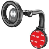 Cellular Line cellularline - Magsafe Car Mount kompatibel mit vorstehenden Displays - Ausgestattet mit einem verstellbaren Arm, um das Smartphone Immer in der richtigen Position zu halten - Schwarz