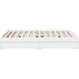 vidaXL Bettgestell 140 x 200 cm Weiß