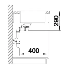 Blanco Andano 340/180-IF links Edelstahl Seidenglanz + Handbetätigung + InFino