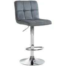 CLP Barhocker Peru Samt dunkelgrau chrom