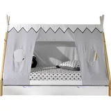 58 aufm Kessel Kinderbett Karyn 7 206 x 98 x 158 cm Kiefer massiv weiß/natur beige