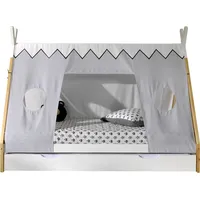 58 aufm Kessel Kinderbett Karyn 7 206 x 98 x 158 cm Kiefer massiv weiß/natur beige