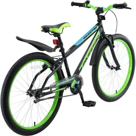 Bikestar Urban Jungle 24" schwarz/grün Handbremsen