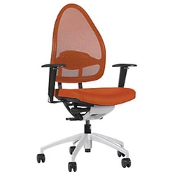 Topstar Design-Bürodrehstuhl mit Netzrücken, Höhe 550 mm, orange
