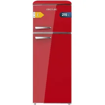 Cecotec Bolero CoolMarket 2D Origin 215 Retro-Kühl-Gefrierkombination (215 l, 1482 mm hoch, Red)