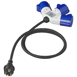 mobilibrico Adapterkabel 150cm von Schuko Stecker nach 3xcee