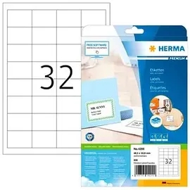 Herma Adressetiketten 4200 Weiß 48,3 x 33,8 mm 25 Blatt 800 St.