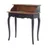 DESIGN DELIGHTS Vintage MASSIVHOLZ SEKRETÄR Napoleon | 80x92x40cm (BxHxT), Mahagoni, Shabby Style Konsolentisch | Schreibtisch im Vintage Stil | Farbe: 04 schwarz-Natur