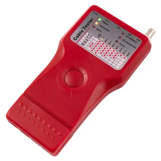 MC POWER - Kabeltester/Durchgangsprüfer für Netzwerkkabel | KT-53 | 5-in-1 mit Remote Einheit, RJ11, RJ45 / Ethernet/LAN, BNC usw.