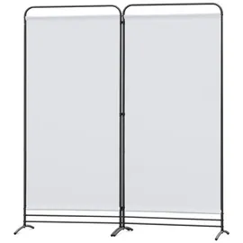 Angel Living Paravent 2 Teilig klappbarer Raumteiler, freistehende Sichtschutzwand (2 St), ür Büro, Balkon, Schlafzimmer und Garten, 162x180cm weiß