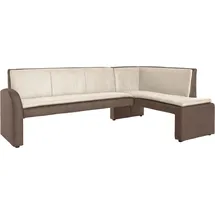 exxpo - sofa fashion Cortado, elegant und modern mit hohem Sitzkomfort", braun (braun, creme), B:157cm H:89cm T:244cm, Sitzbänke, Essbank, hohe Bodenfreiheit, schöne Detailverarbeitung, wahlweise Lederbezug