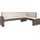 exxpo - sofa fashion Cortado, elegant und modern mit hohem Sitzkomfort", braun (braun, creme), B:157cm H:89cm T:244cm, Sitzbänke, Essbank, hohe Bodenfreiheit, schöne Detailverarbeitung, wahlweise Lederbezug